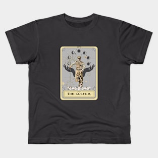 The Golfer Tarot Card, Golf Player Kids T-Shirt